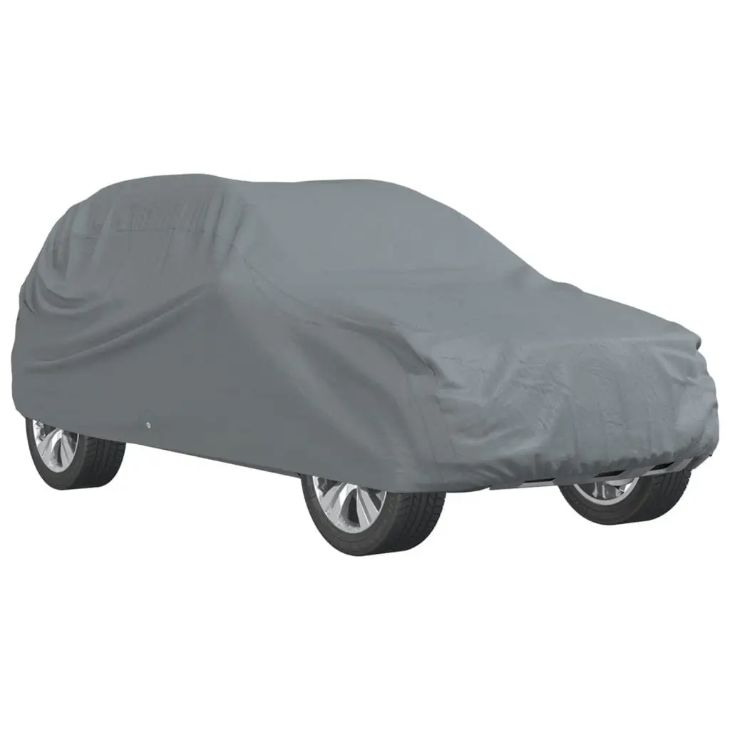 SUV Car Cover Grey L Size Non-Woven Fabric Breathable Windproof Storage Bag