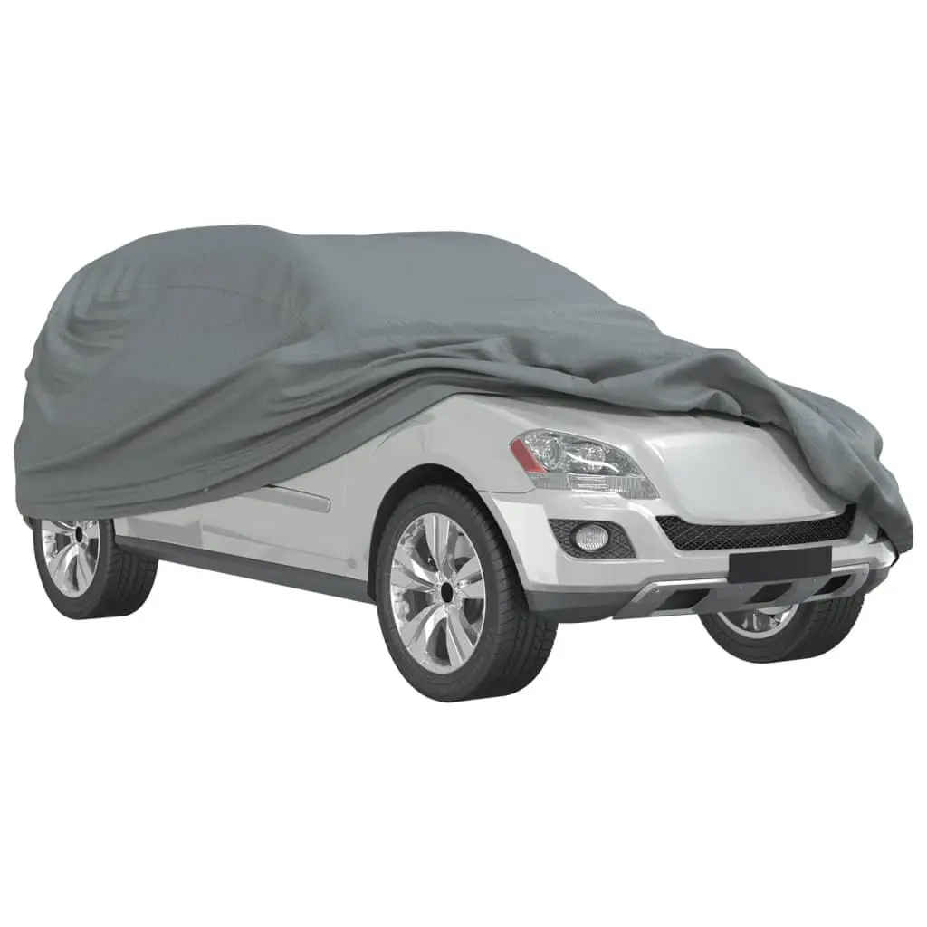 SUV Car Cover Grey L Size Non-Woven Fabric Breathable Windproof Storage Bag