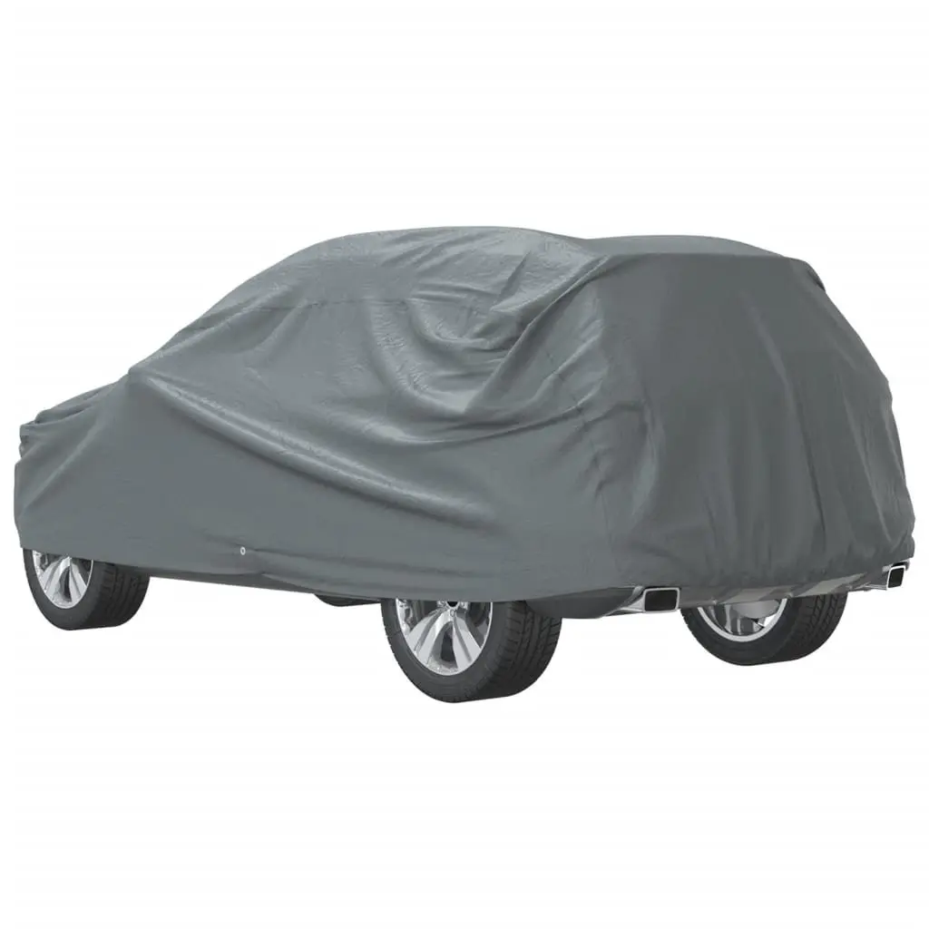 SUV Car Cover Grey L Size Non-Woven Fabric Breathable Windproof Storage Bag