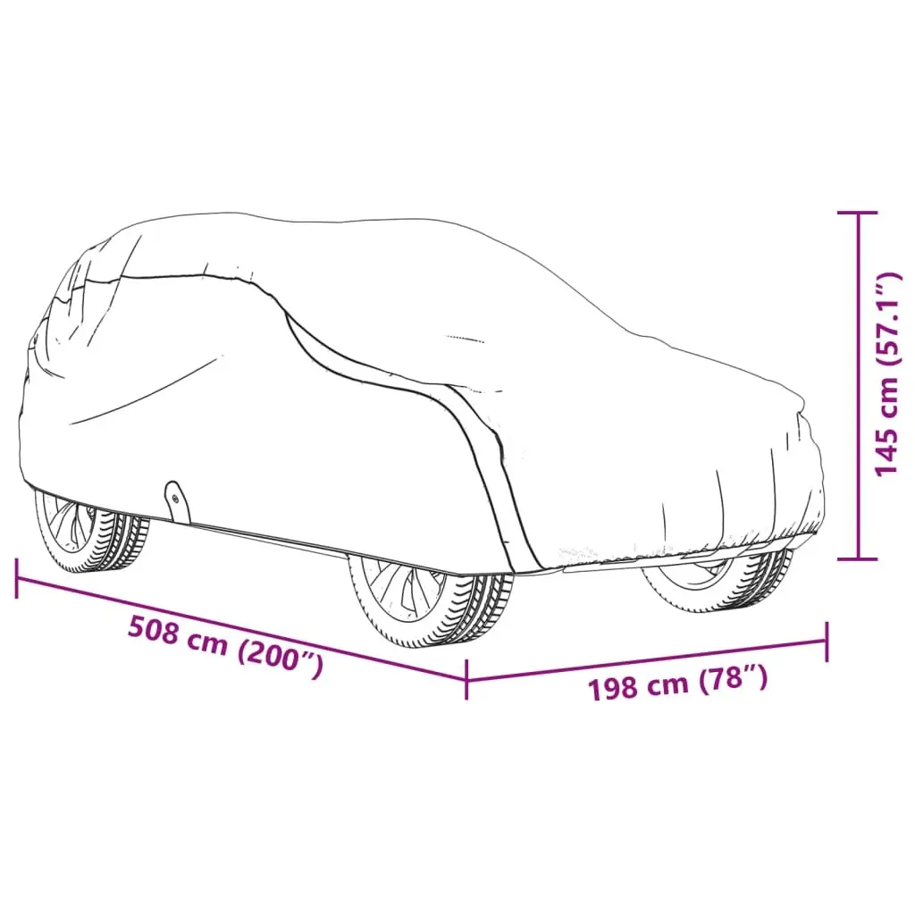 SUV Car Cover Grey Full Size Non-Woven Fabric Breathable Dust Protection Storage
