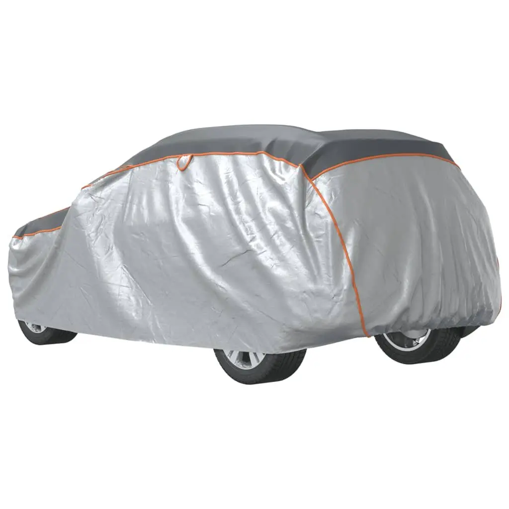 Car Cover SUV Full Size Grey Silver for Hail Protection UV Rain Snow Dust Indoor Outdoor Use