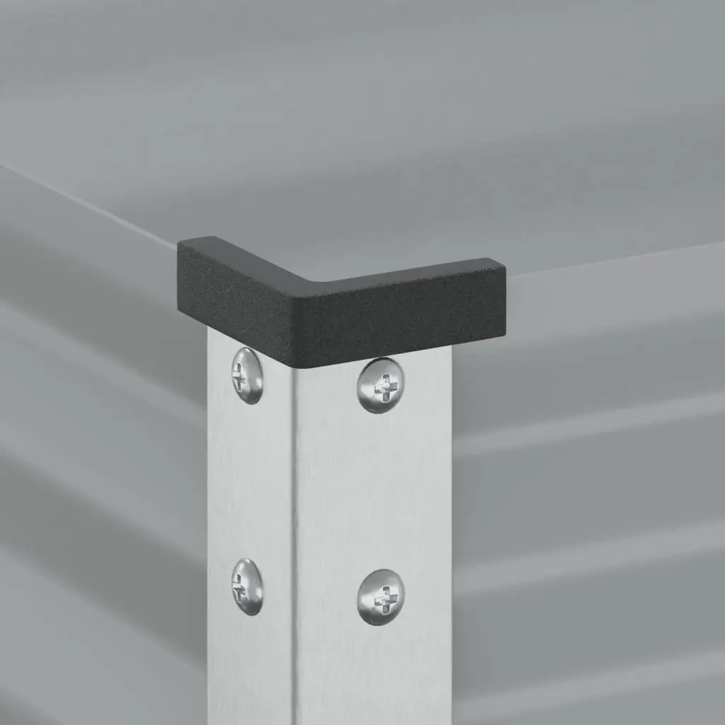Garden Planter Box Outdoor Use Steel Grey 45x45x88 cm