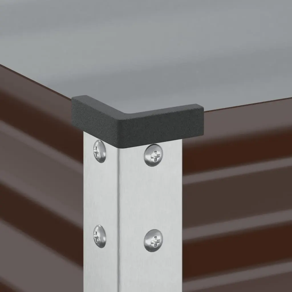 Garden Planter Box Outdoor Patio Balcony Brown Steel 45 x 45 x 88 cm