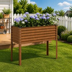 Steel Planter Box: 100x45x90 cm for Garden Use