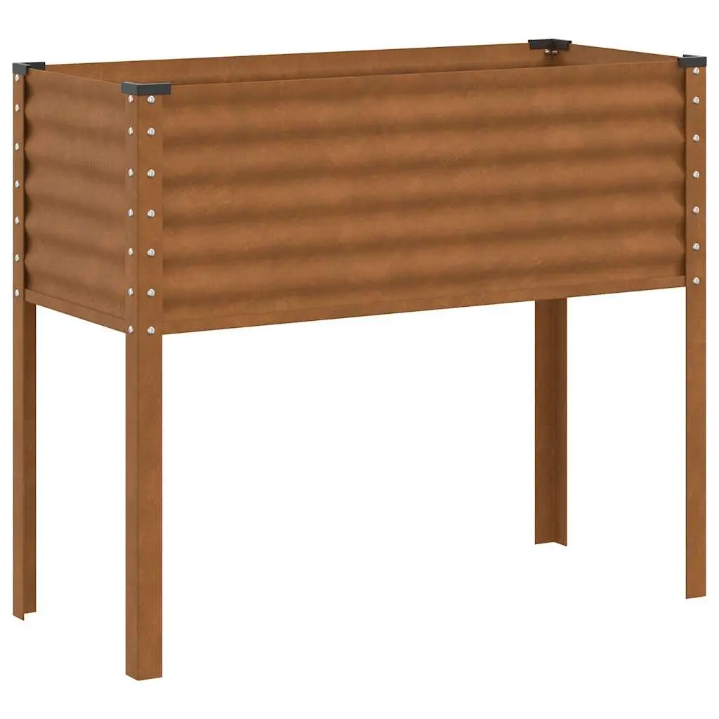 Steel Planter Box Outdoor Garden 100x45x90 cm