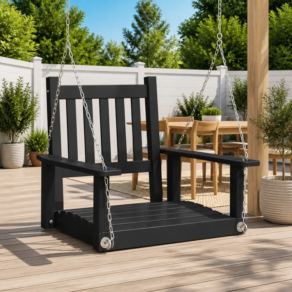 Black Garden Swing Chair