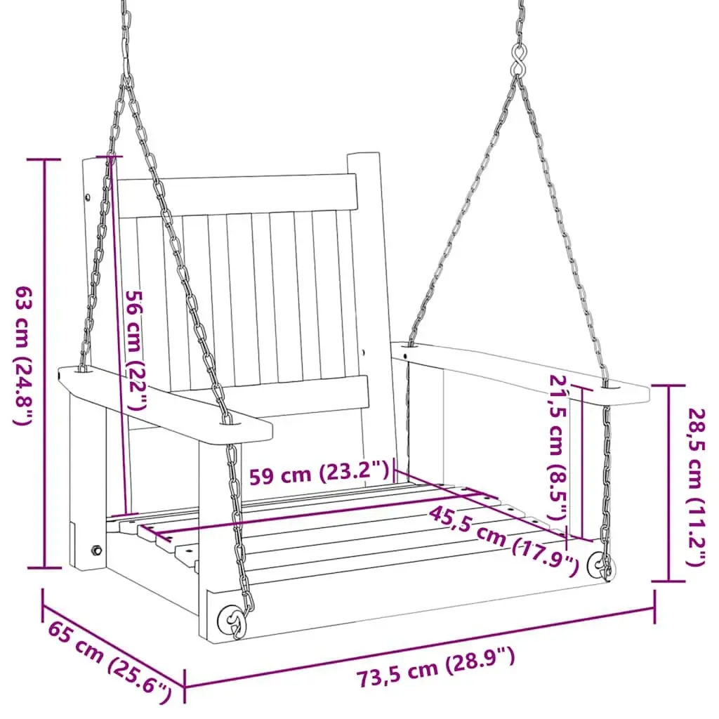 Black Garden Swing Chair