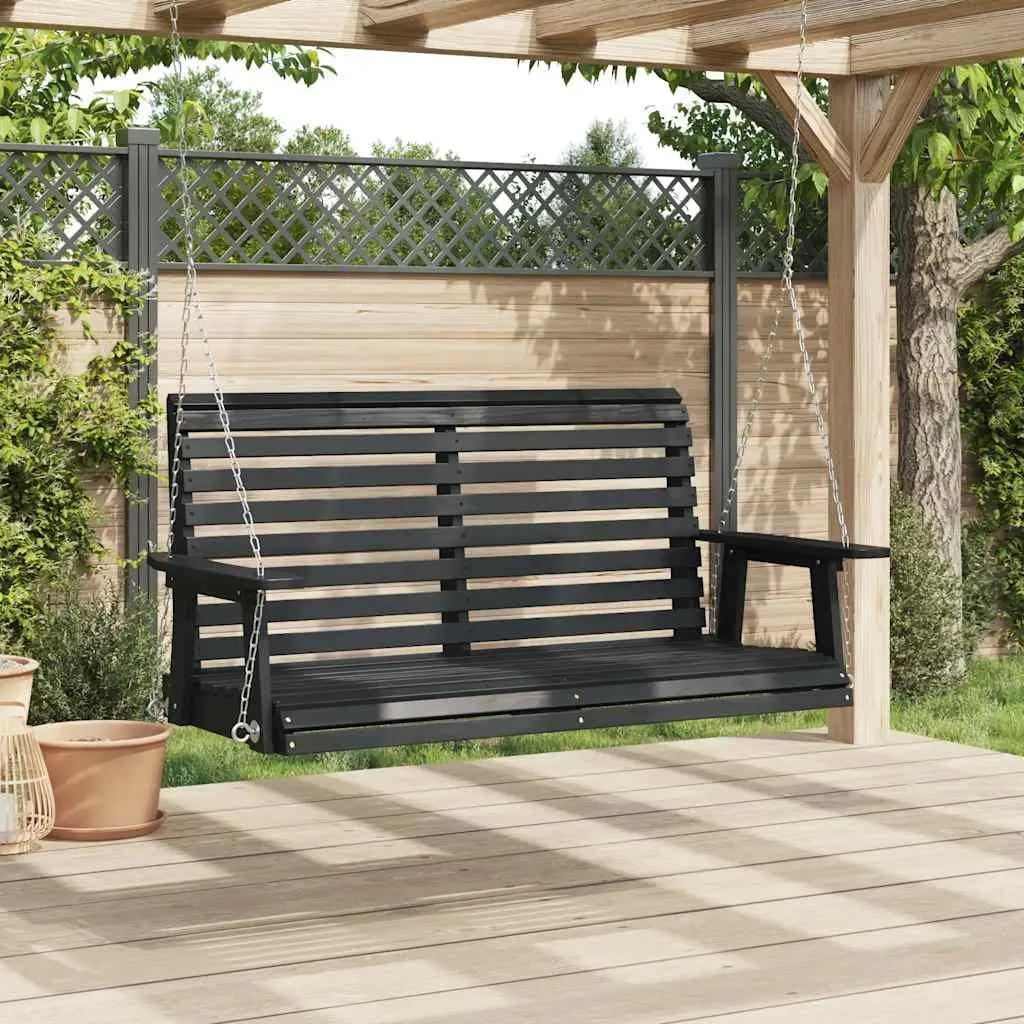 Garden Swing Bench in Black