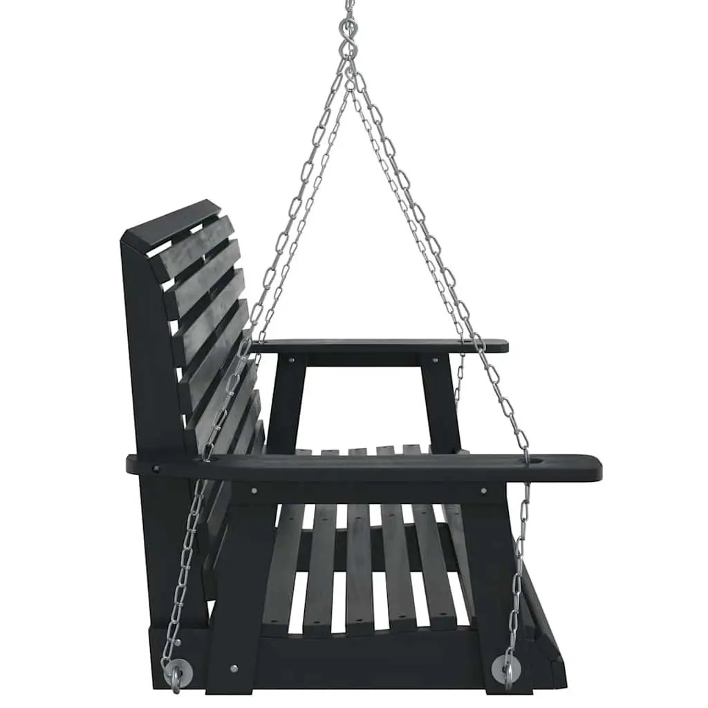 Garden Swing Bench in Black