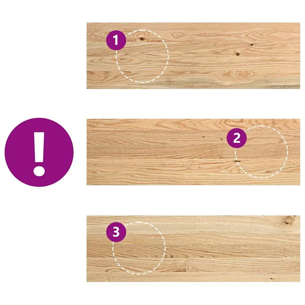 Window Sills Solid Oak Wood Untreated Natural 80x25x2 cm Interior Ledge 2 pcs