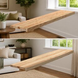 Window Sills 2 Pcs Solid Oak Wood Untreated Natural Ledge Board 120x25x2 cm