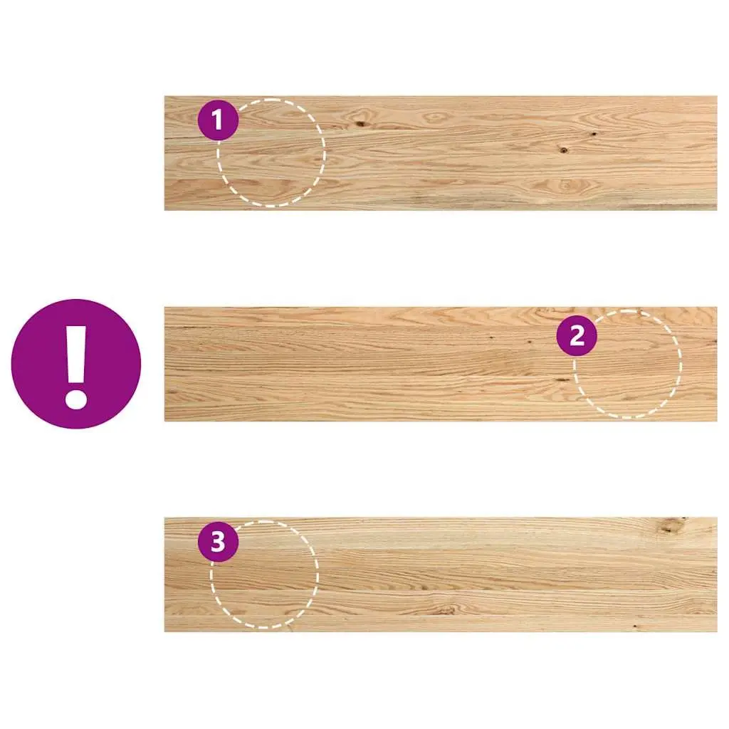Window Sills for Home 120x25x2 cm Solid Oak Wood Untreated Natural Ledge Board 2 Pcs