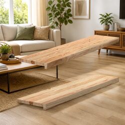 Untreated Solid Oak Window Sills 2pcs 110x30x2cm Brown