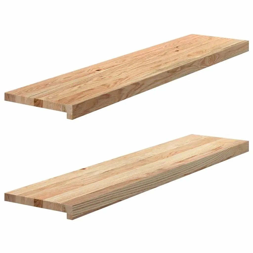Window Sills for Home 110x30x2cm Untreated Solid Wood Oak 2 Piece Natural Wooden Ledge