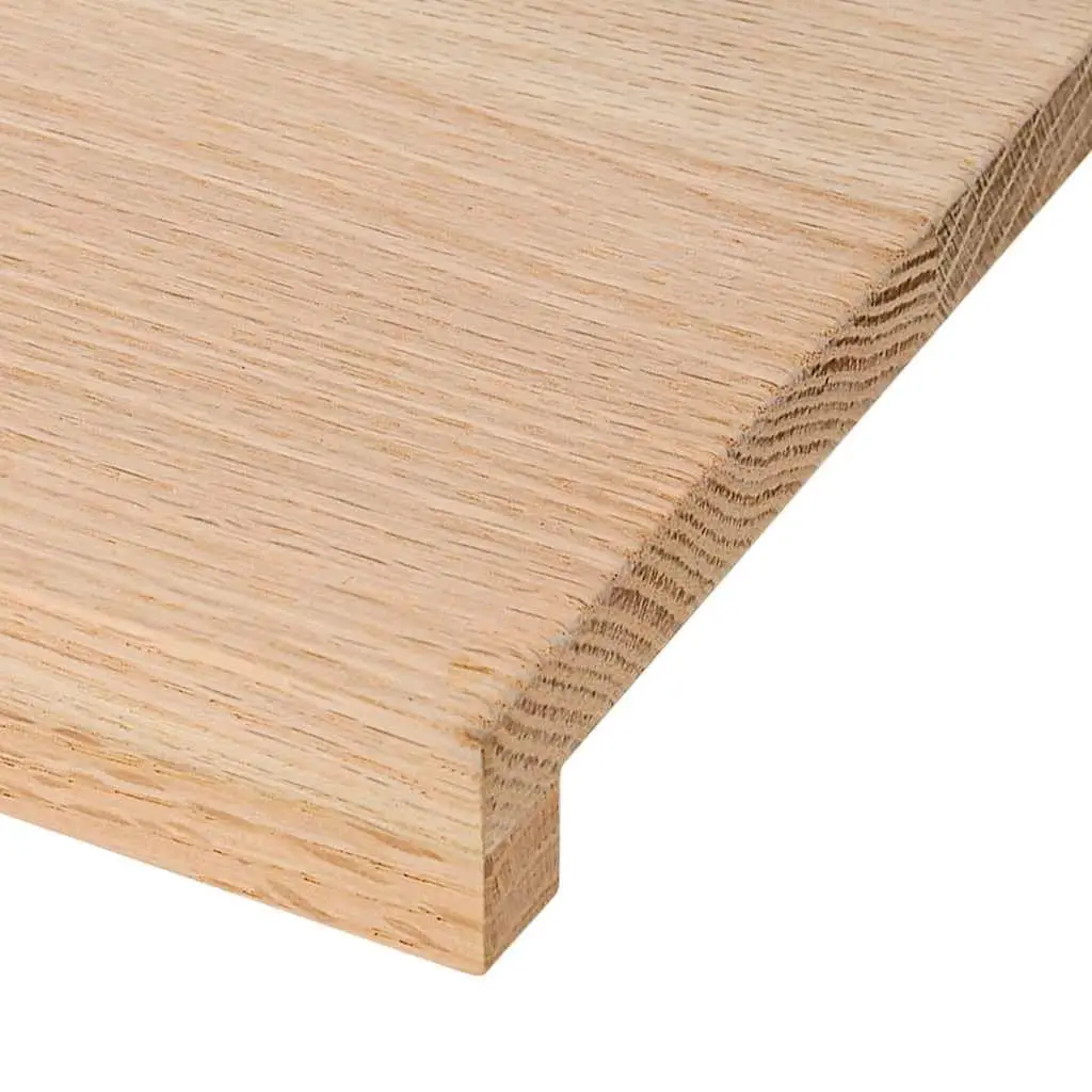 Window Sills for Home 110x30x2cm Untreated Solid Wood Oak 2 Piece Natural Wooden Ledge