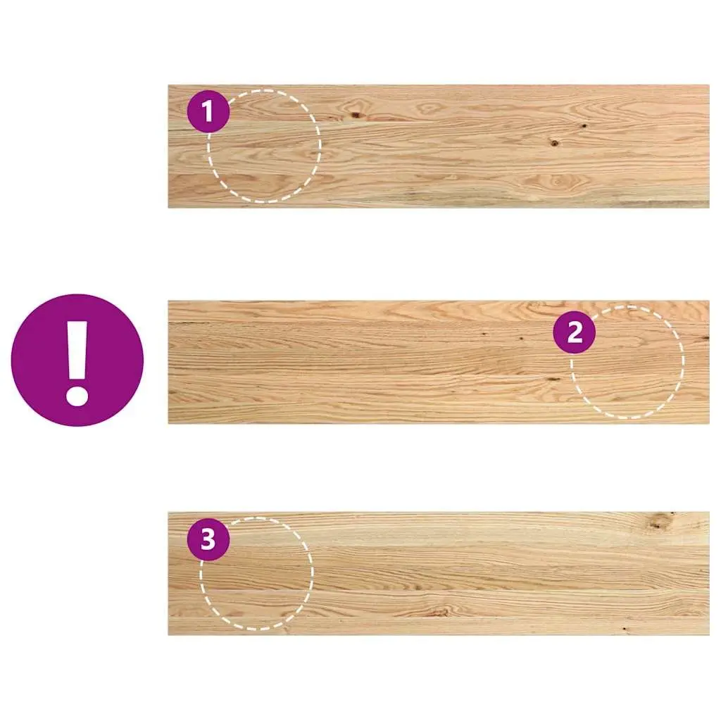 Window Sills for Home 110x30x2cm Untreated Solid Wood Oak 2 Piece Natural Wooden Ledge