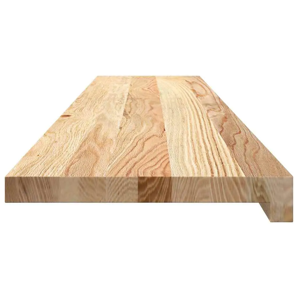 Solid Oak Wood Untreated Window Sills 120x30x2 cm Brown Display Ledge Set of 2