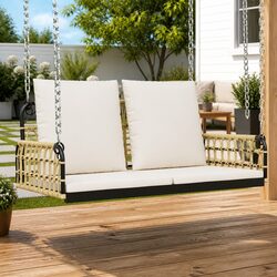 Swing Bench Dimensions: 105 x 58 x 38 cm with Cushions
