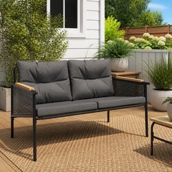 116cm Outdoor Garden Bench with Cushions Specifications