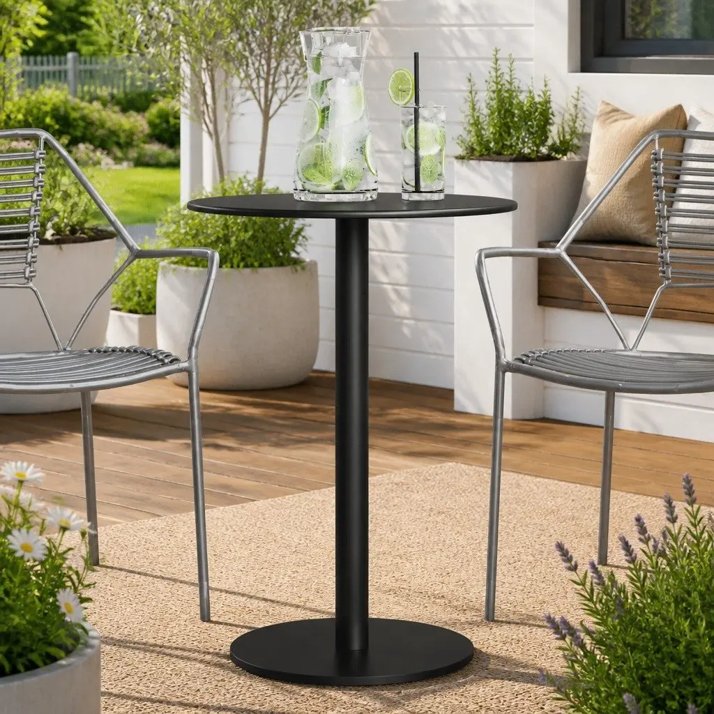 Round Garden Table Outdoor Patio Ø50cm Height 72cm