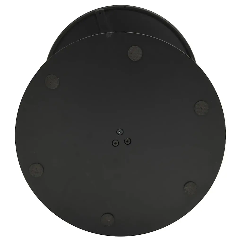 Round Garden Table Black Ø60cm Outdoor Patio Furniture Steel Frame Dining