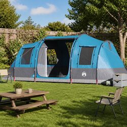 4-Person Waterproof Tunnel Camping Tent with Fibreglass Structure