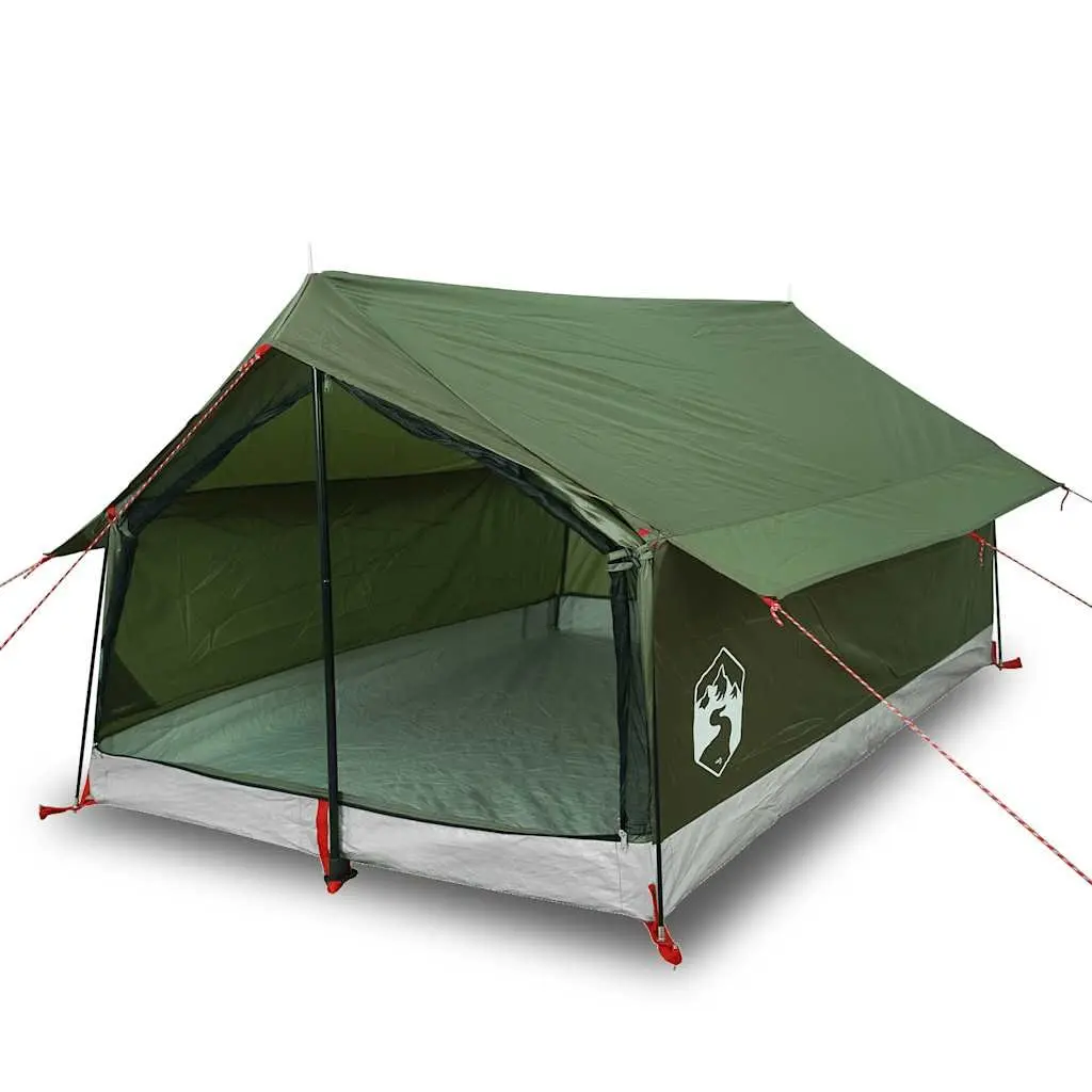 Camping Tent 2-Person Waterproof Mesh Ventilation Olive Green