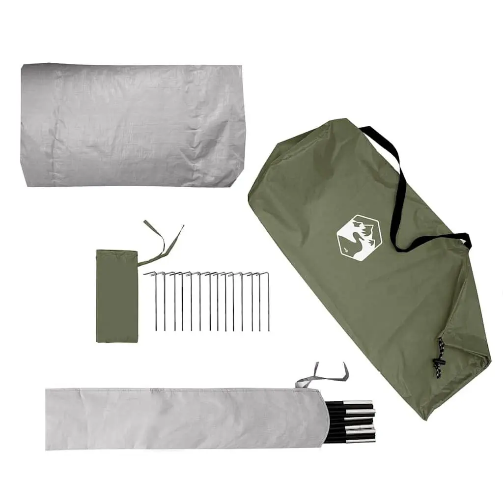 Camping Tent 2-Person Waterproof Mesh Ventilation Olive Green