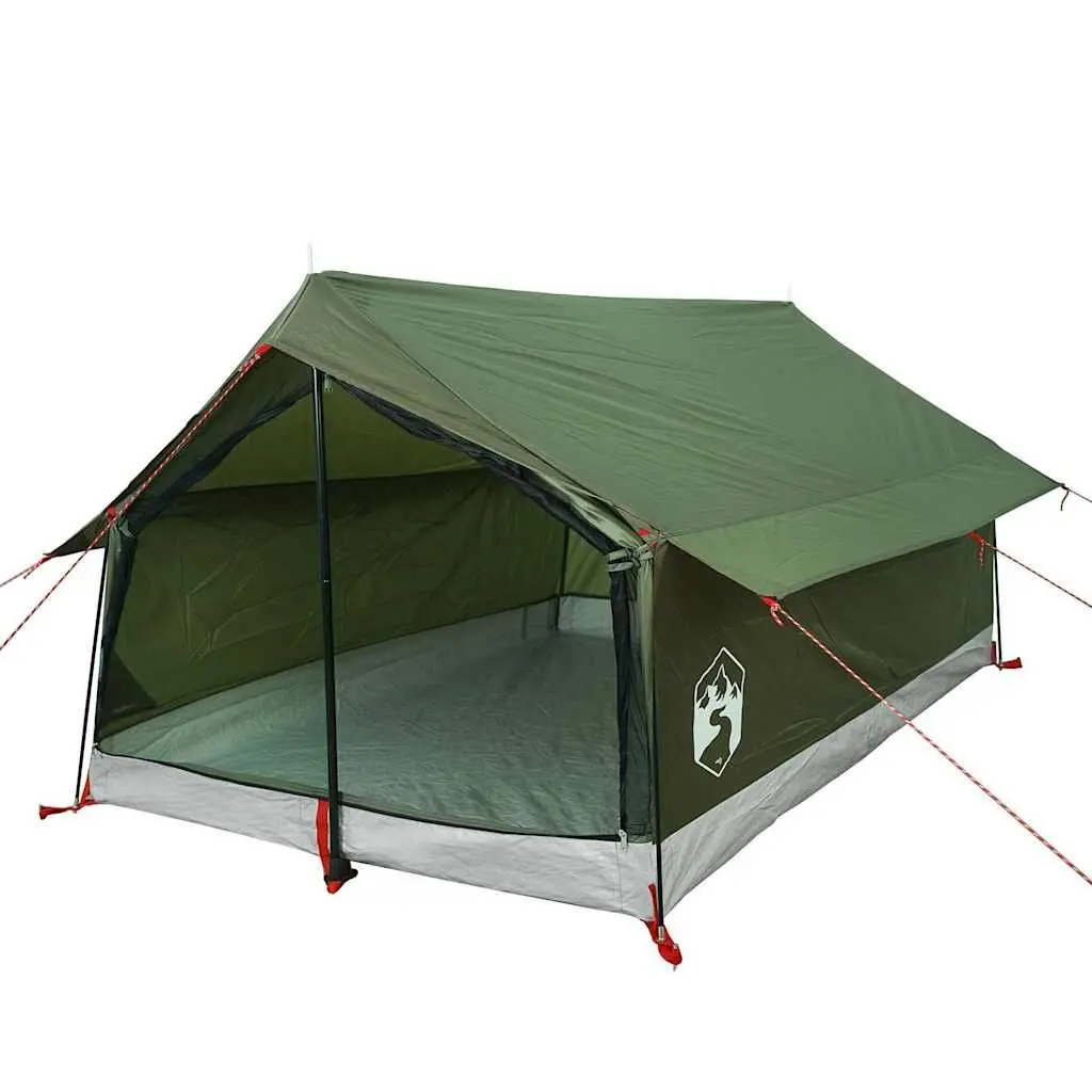 Camping Tent 2-Person Waterproof Mesh Ventilation Olive Green