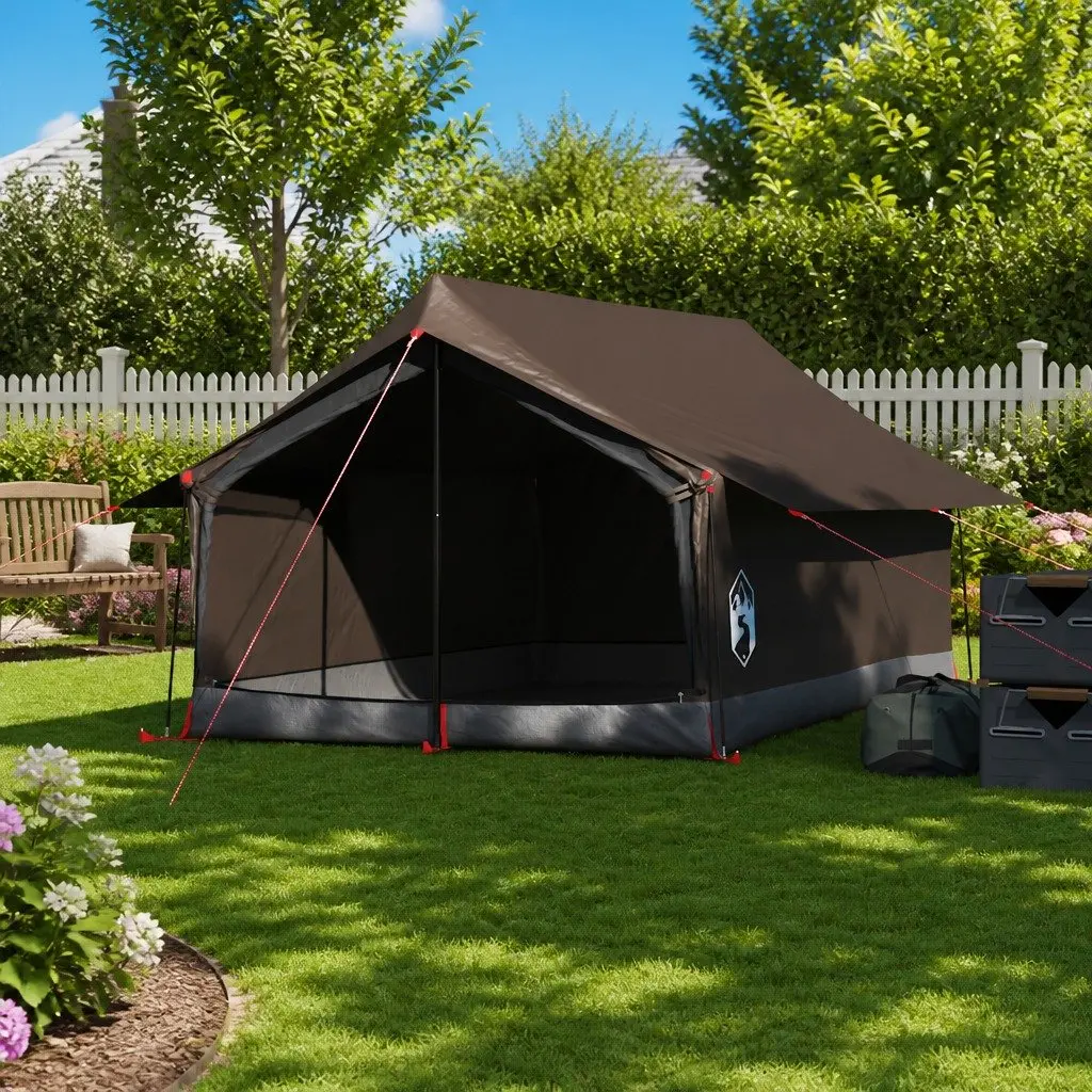 Camping Tent 2-Person Brown Waterproof Mesh Ventilation Portable