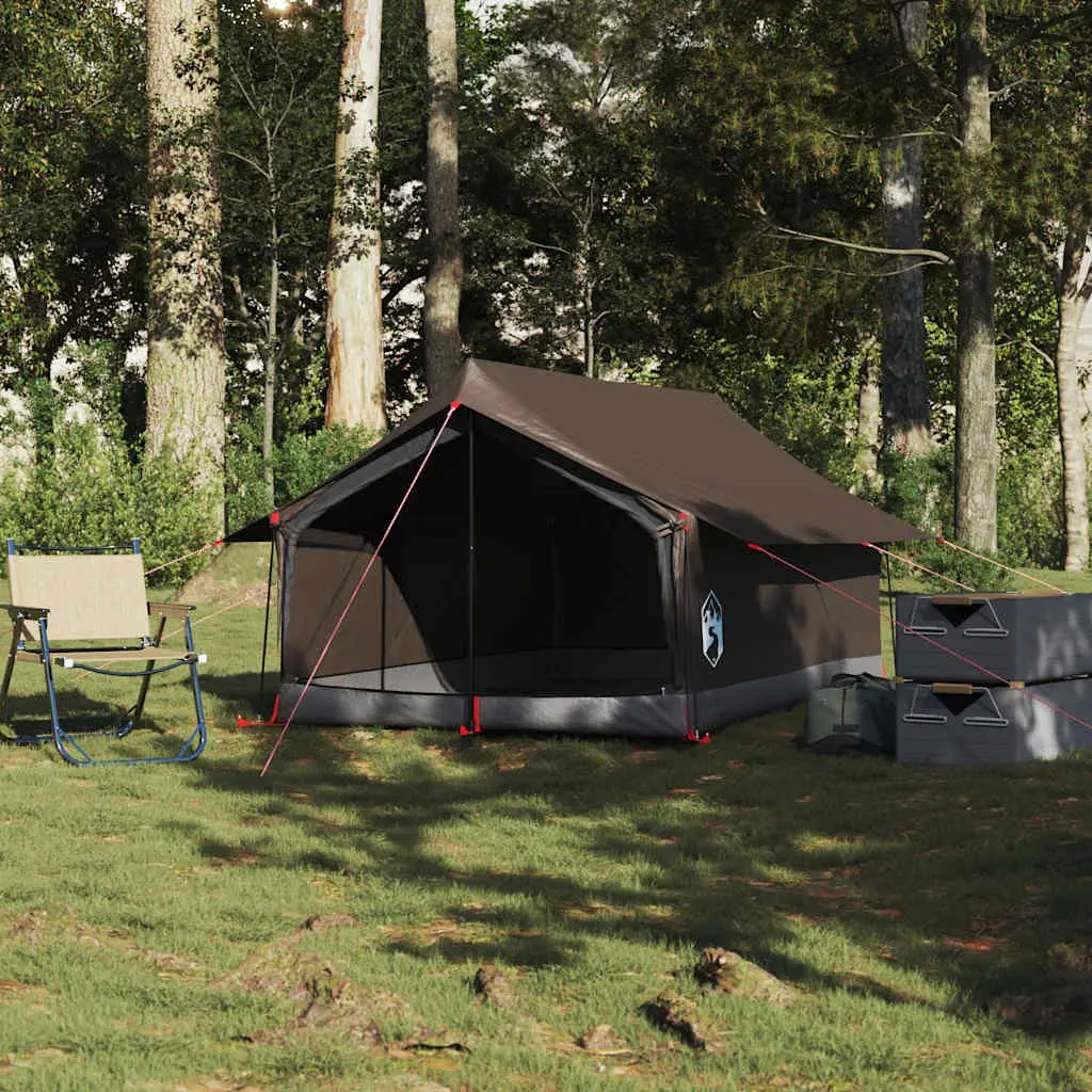 Camping Tent 2-Person Brown Waterproof Mesh Ventilation Portable