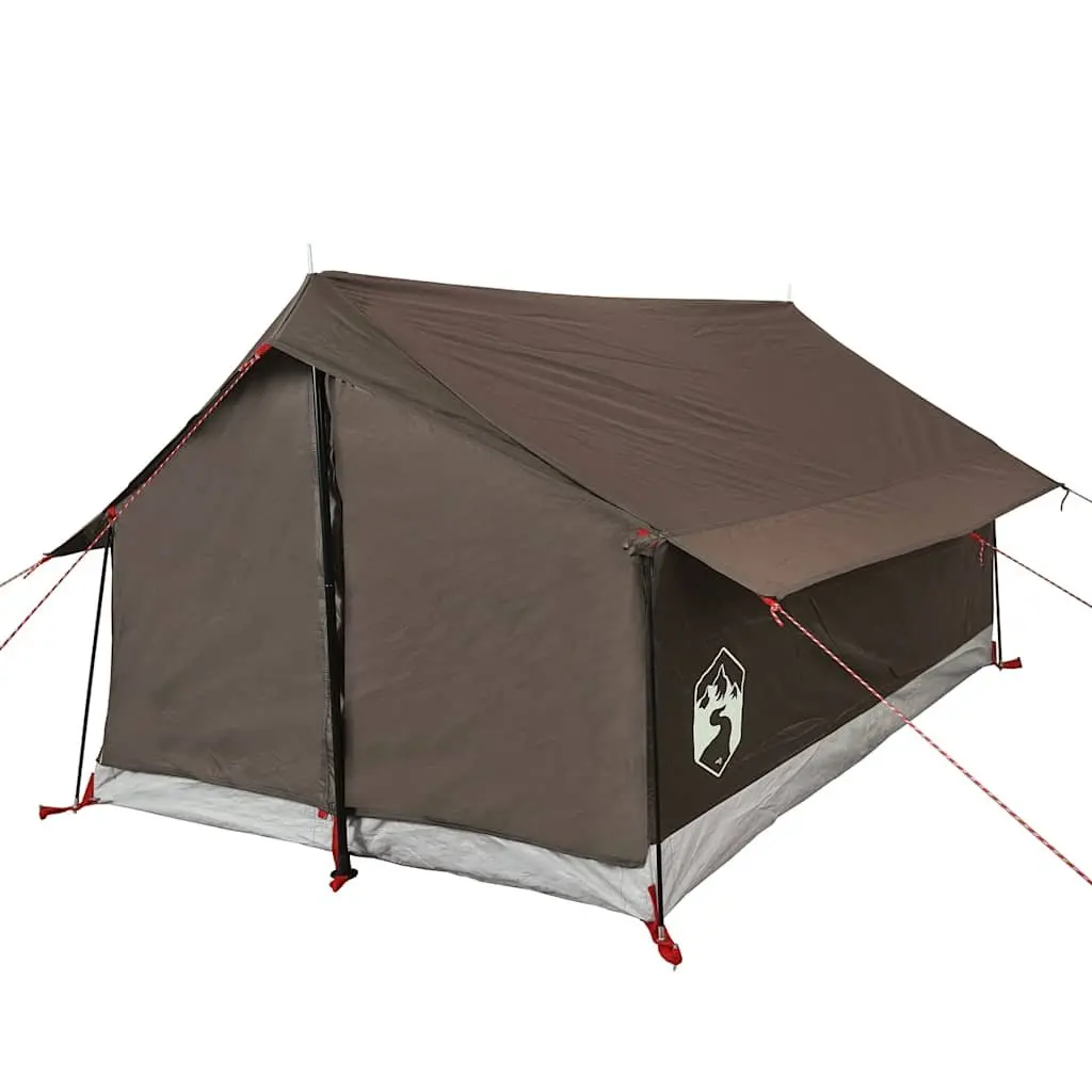 Camping Tent 2-Person Brown Waterproof Mesh Ventilation Portable