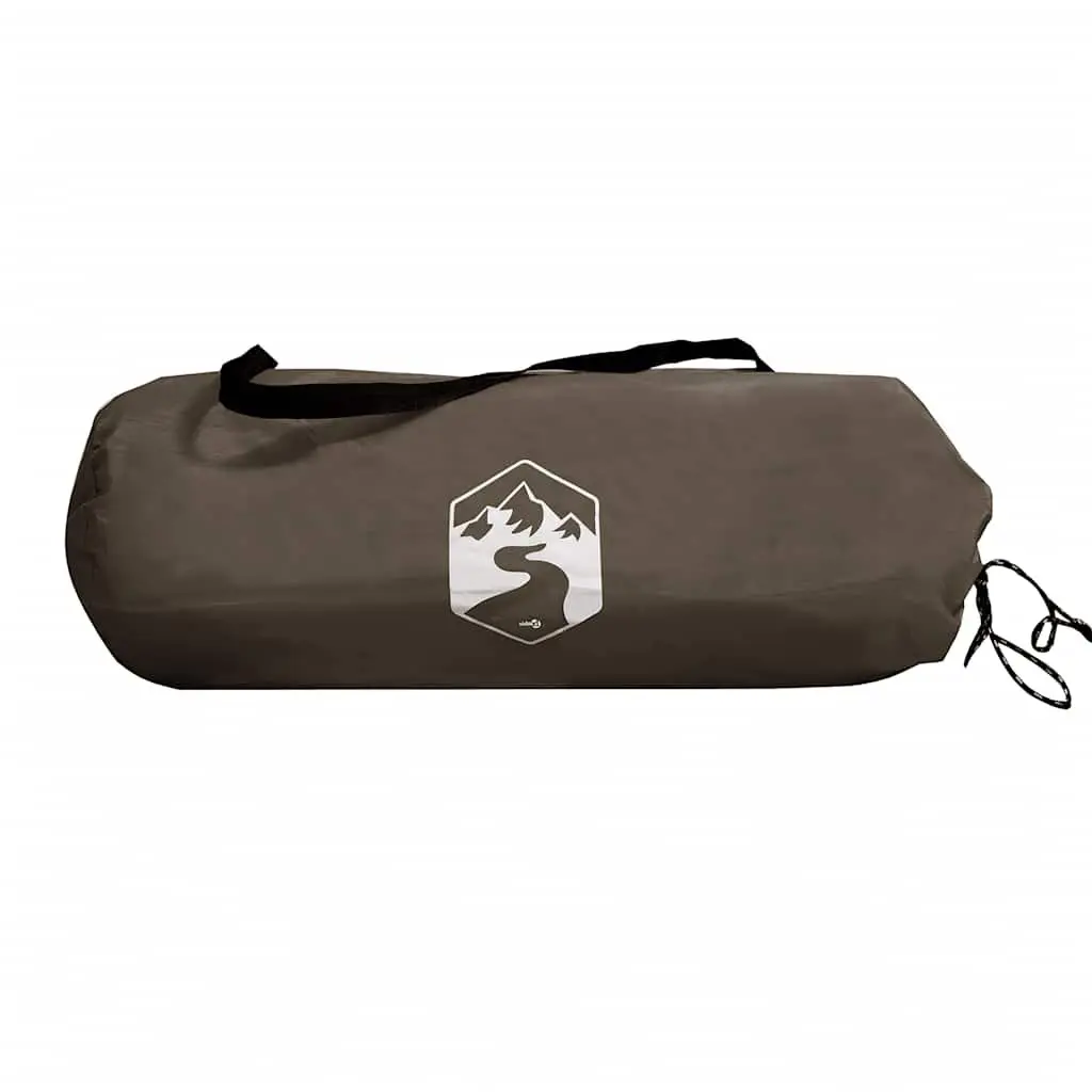 Camping Tent 2-Person Brown Waterproof with Mosquito Protection and Ventilation