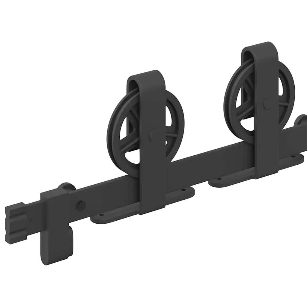 Sliding Door Hardware Kit for Bedrooms Living Rooms 183cm Steel Track Rail System
