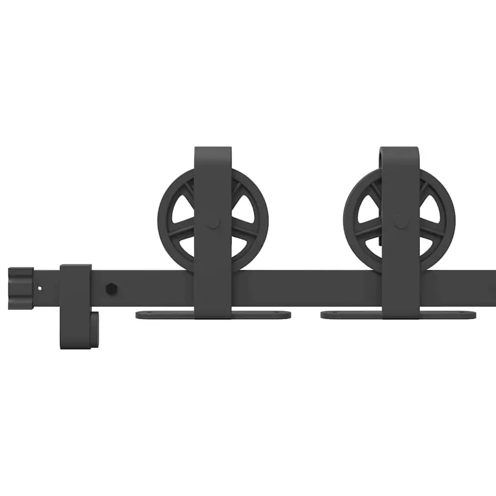 Sliding Door Hardware Kit for Bedrooms Living Rooms 183cm Steel Track Rail System
