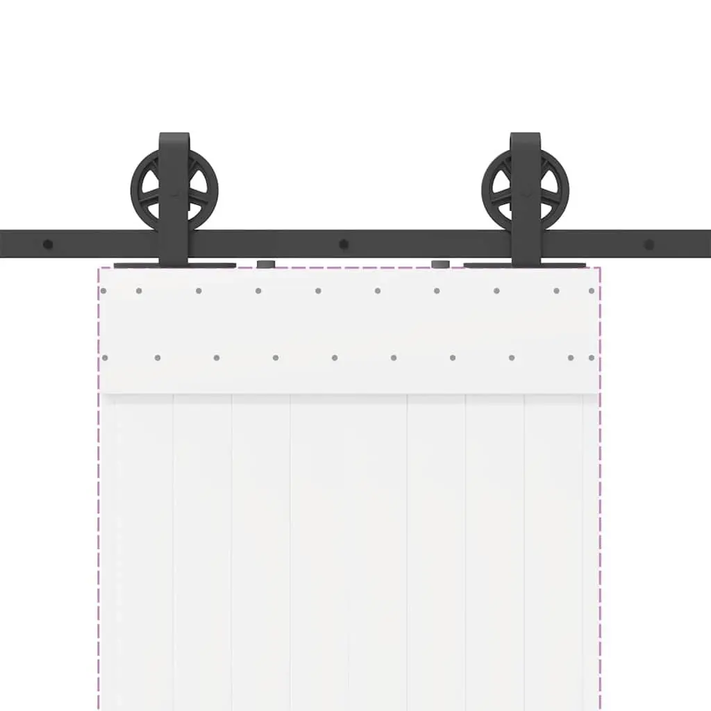 Sliding Door Hardware Kit for Bedrooms Living Rooms 183cm Steel Track Rail System