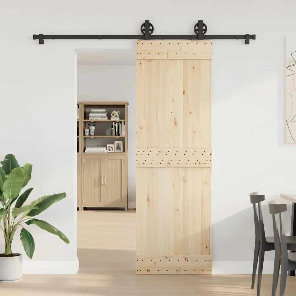 Sliding Door Hardware Kit for Study Bedroom Living Room 200cm Steel Track System