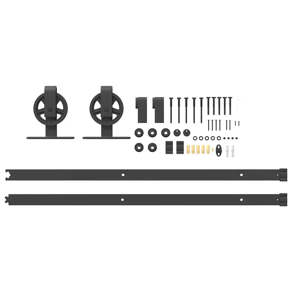 Sliding Door Hardware Kit for Study Bedroom Living Room 200cm Steel Track System