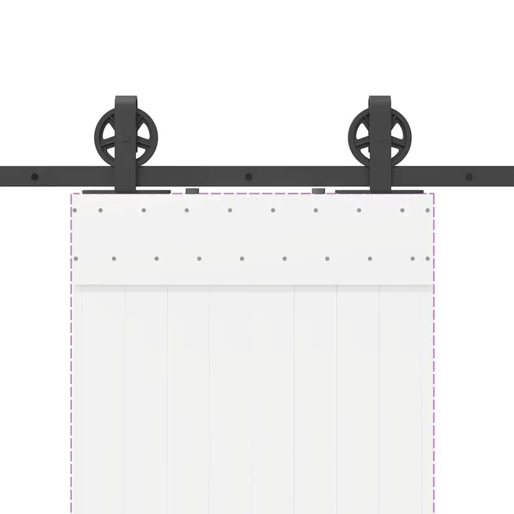 Sliding Door Hardware Kit for Study Bedroom Living Room 200cm Steel Track System