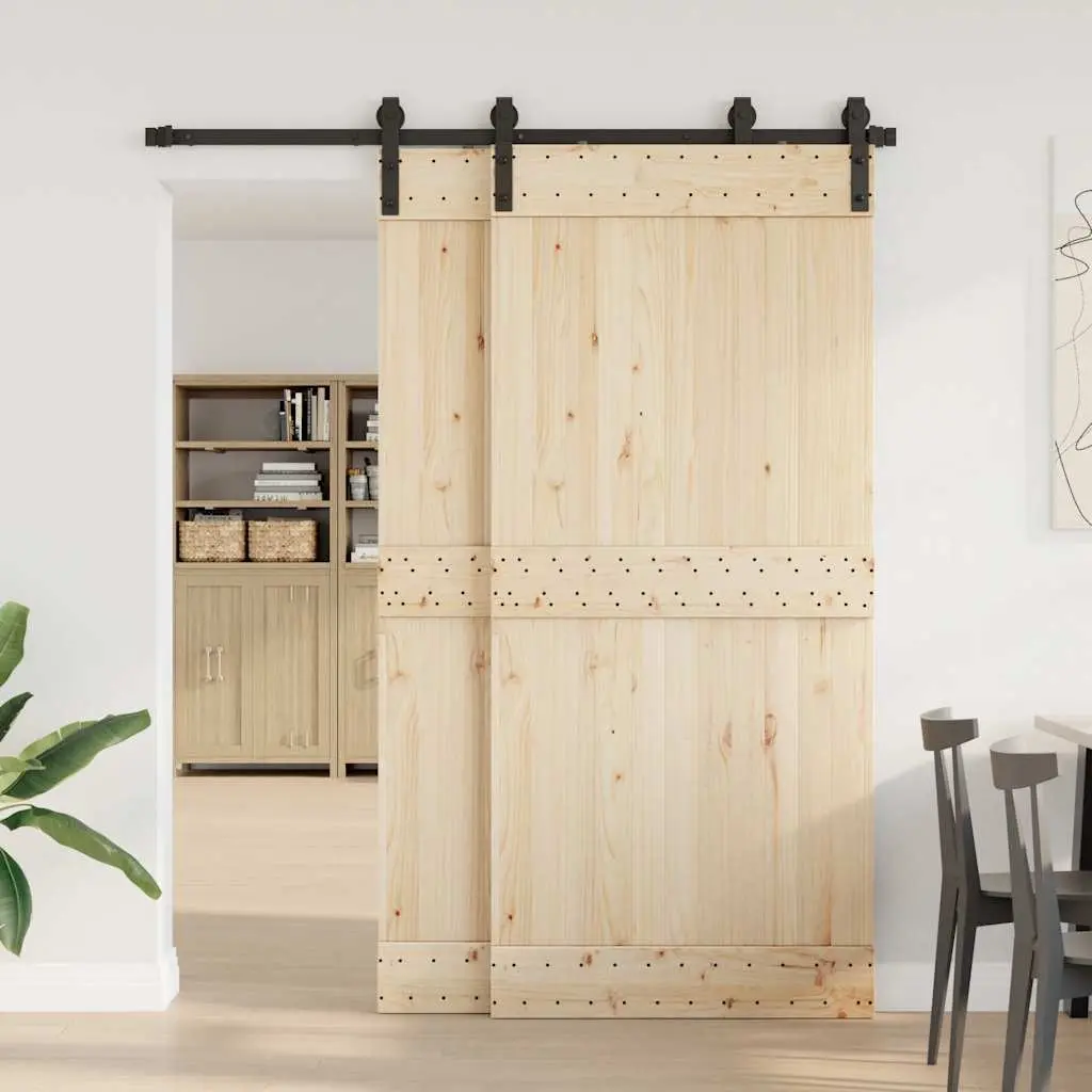 Sliding Door Hardware Kit 183cm Steel Track Rail System for Interior Doors