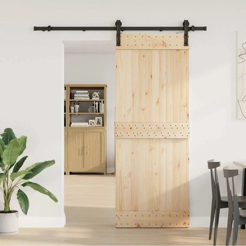 Sliding Door Hardware Kit Indoor Use 183cm Steel Track Rail System