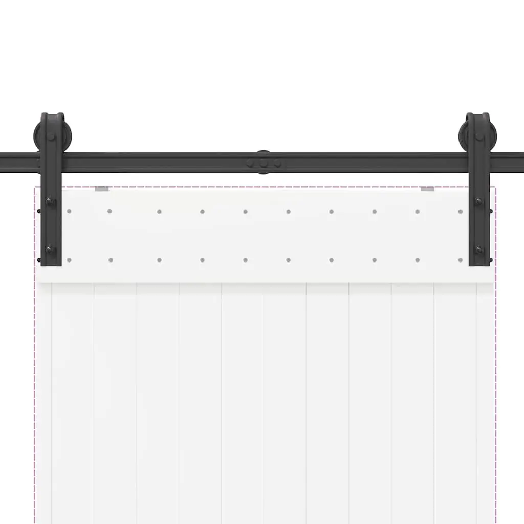 Sliding Door Hardware Kit Indoor Use 183cm Steel Track Rail System