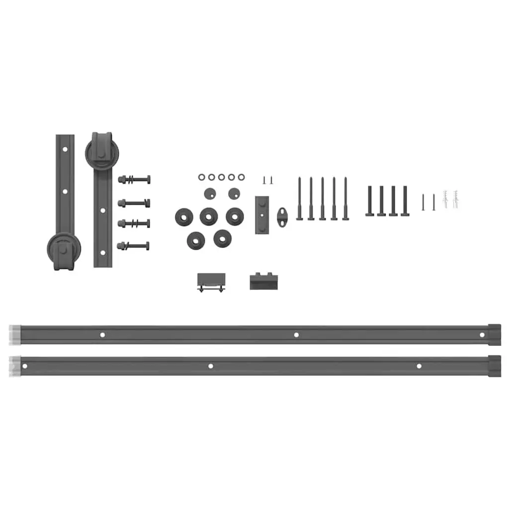 Sliding Door Hardware Kit 200cm Steel Track Rail System for Interior Doors