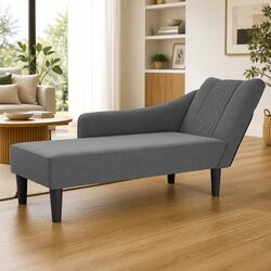 Grey Chaise Lounge Specifications: Right Armrest, Foam Filling