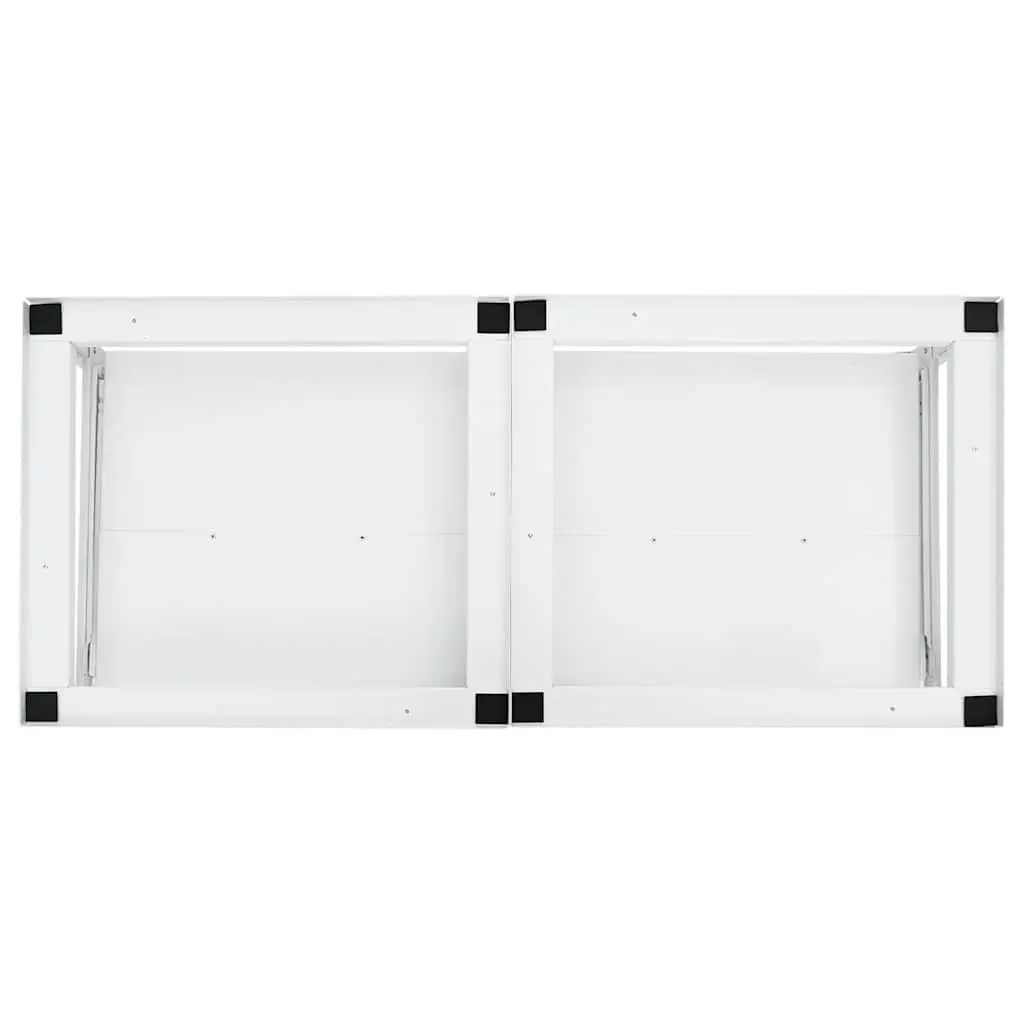 Washing Machine Pedestal for Laundry Room with Pull-Out Storage Shelves White