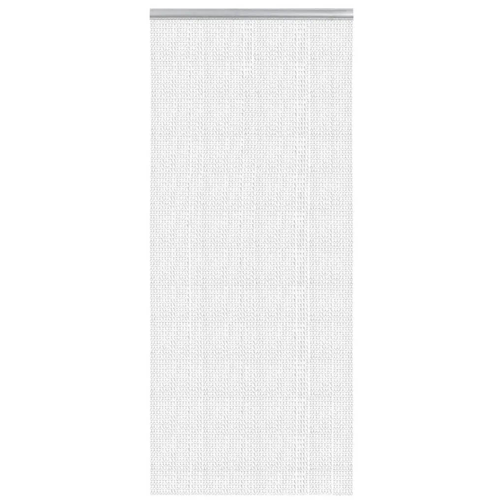 Chain Door Fly Screen 90x212 cm Silver Aluminium Insect Barrier Adjustable