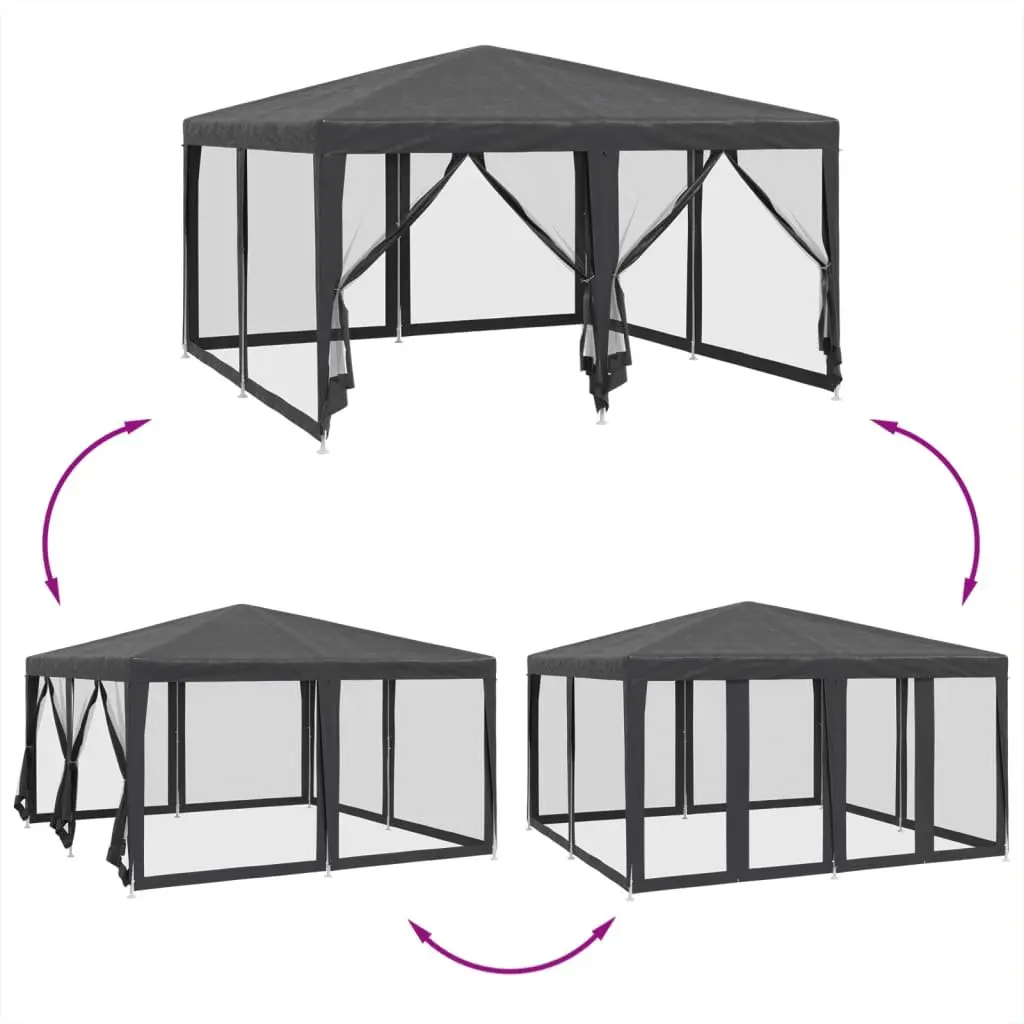 Party Tent Outdoor Gazebo Canopy 4x4m with 8 Mesh Sidewalls
