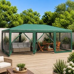 Specifications of 6x4 m Green Party Tent with Mesh Walls