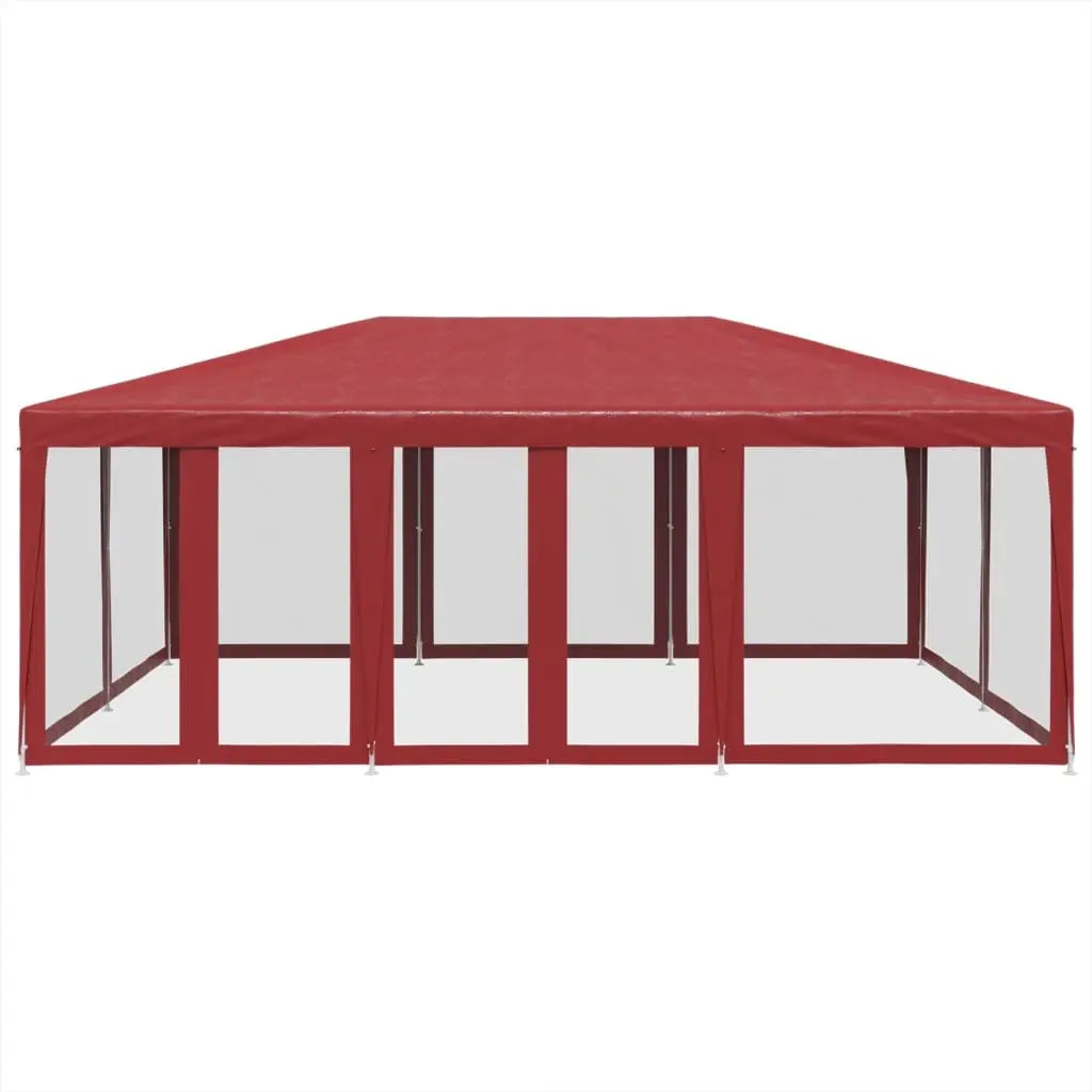 Party Tent 6x4m Outdoor Gazebo Canopy with 10 Mesh Sidewalls Garden Shelter