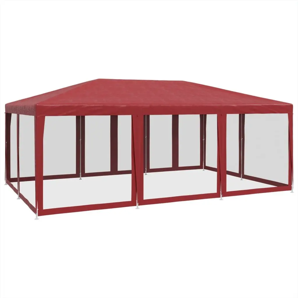 Party Tent 6x4m Outdoor Gazebo Canopy with 10 Mesh Sidewalls Garden Shelter